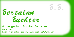 bertalan buchter business card